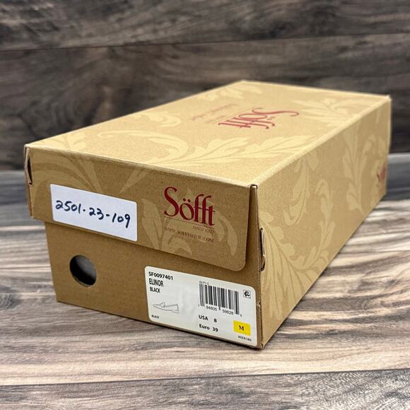 NIB Sofft Elinor 8M 39 Black Leather Moc Toe Penny Loafers Flats - Picture 10 of 10